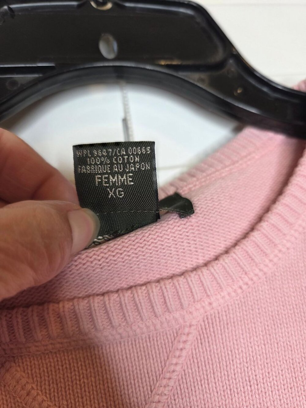 Eddie Bauer Womens Pink Cotton Crewneck Sweater XL classic All Natural preppy - Picture 4 of 7